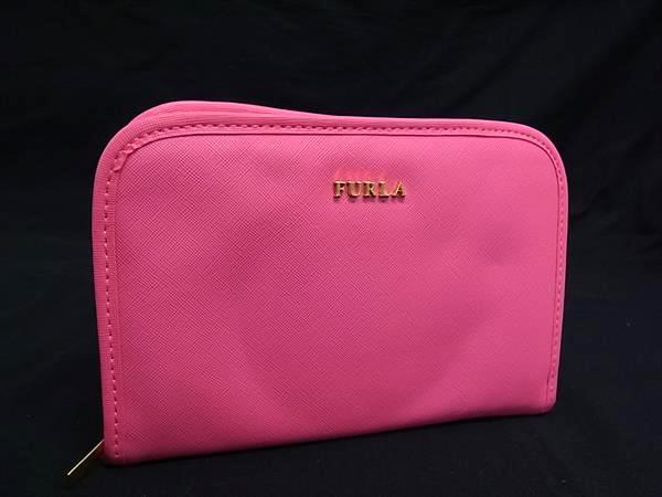 ■美品■ FURLA フルラ レザー マルチケース マルチポーチ 小物入れ レディース ピンク系 DH4326拍卖