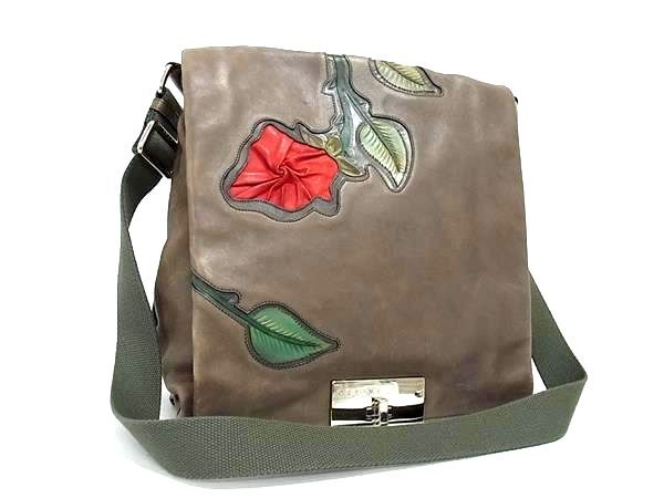1円 CELINE セリーヌ SS-GB-0019 レザー クロスボディ ショルダーバッグ 肩掛け 斜め掛け レディース グレージュ系 GA4501拍卖