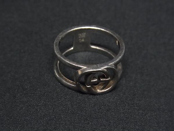 1円 GUCCI グッチ インターロッキングG SV925 リング 指輪 アクセサリー 約13号 レディース メンズ シルバー系 FU3186拍卖