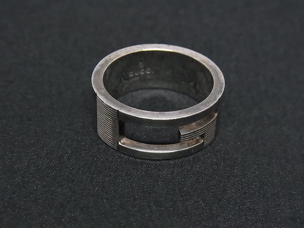 1円 GUCCI グッチ ブランデッドG SV925 リング 指輪 アクセサリー 約13号 メンズ レディース シルバー系 FU3754拍卖