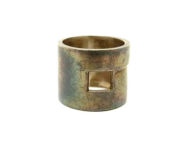 1円 GUCCI グッチ ワイド SV925 リング 指輪 アクセサリー 約10号 レディース メンズ シルバー系 BR0720拍卖