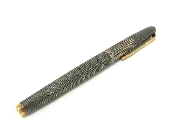 1円 PARKER パーカー ペン先 14K 14金 万年筆 筆記用具 文房具 ステーショナリー メンズ レディース シルバー系×ゴールド系 FU3542拍卖
