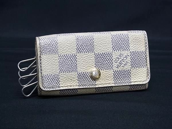 LOUIS VUITTON ルイヴィトン N60020 ダミエアズール ミュルティクレ4 4連 キーケース 鍵入れ レディース メンズ アイボリー系 DJ8561拍卖