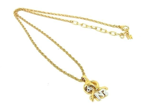 ■美品■ NINA RICCI ニナリッチ ネックレス ペンダント アクセサリー レディース ゴールド系×シルバー系 DD1441拍卖