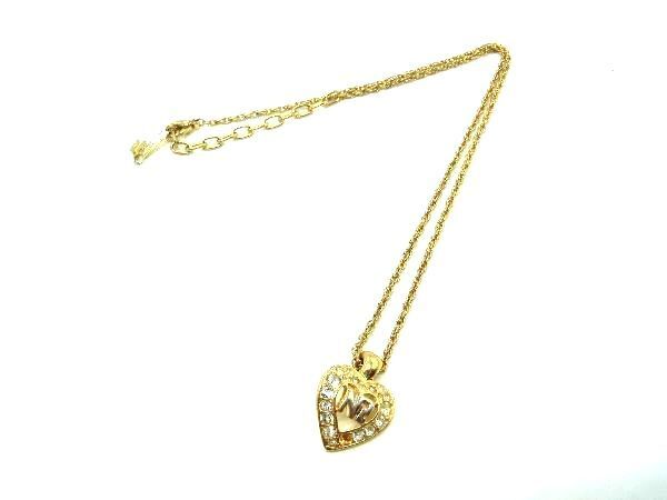 NINA RICCI ニナリッチ ハート ラインストーン ネックレス ペンダント アクセサリー レディース ゴールド系×クリア DE3259拍卖