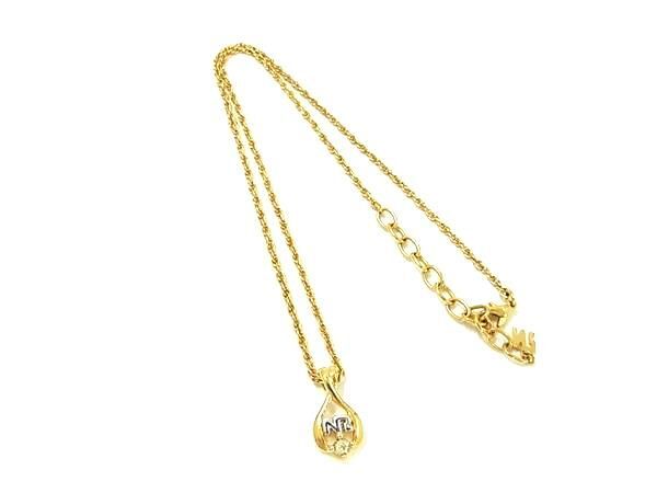 ■美品■ NINA RICCI ニナリッチ ラインストーン ネックレス ペンダント アクセサリー レディース ゴールド系 DE8159拍卖