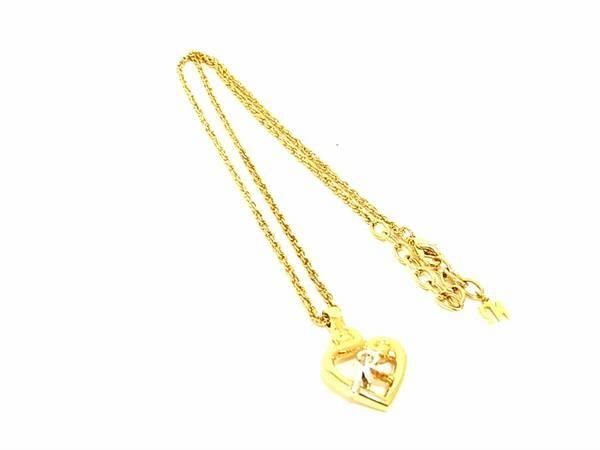 ■極美品■ NINA RICCI ニナリッチ ロゴモチーフ ネックレス ペンダント アクセサリー レディース ゴールド系 DE8430拍卖