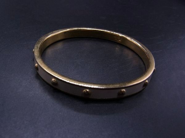 COACH コーチ ブレスレット バングル アクセサリー レディース ゴールド系×ホワイト系 DH2147拍卖