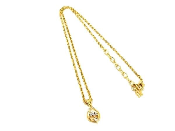 ■極美品■ NINA RICCI ニナリッチ ヴィンテージ ラインストーン ネックレス ペンダント アクセサリー レディース ゴールド系 DF2429拍卖