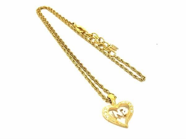 NINA RICCI ニナリッチ ハート ラインストーン ネックレス アクセサリー レディース ゴールド系 DF3022拍卖