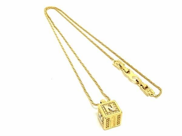 NINA RICCI ニナリッチ ラインストーン ネックレス ペンダント アクセサリー レディース ゴールド系 DE7460拍卖