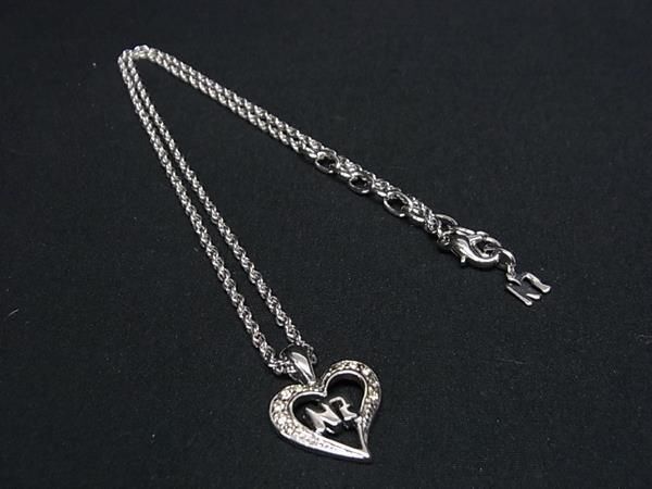 ■美品■ NINA RICCI ニナリッチ ラインストーン ネックレス ペンダント アクセサリー レディース シルバー系 DE7564拍卖