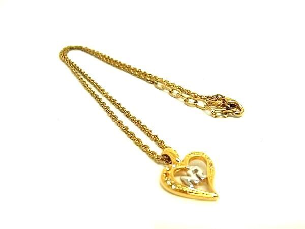 NINA RICCI ニナリッチ ラインストーン ネックレス ペンダント アクセサリー ゴールド系 DE4035拍卖