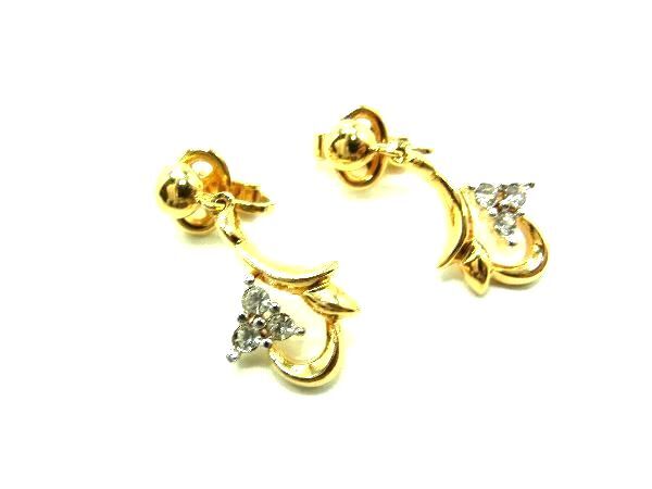 ■美品■ NINA RICCI ニナリッチ ラインストーン クリップ式 イヤリング アクセサリー レディース ゴールド系 DG7312拍卖
