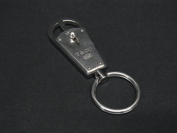 1円 TIFFANY&Co ティファニー 1837 バレット メタル キーホルダー キーリング チャーム シルバー系 FL9690拍卖