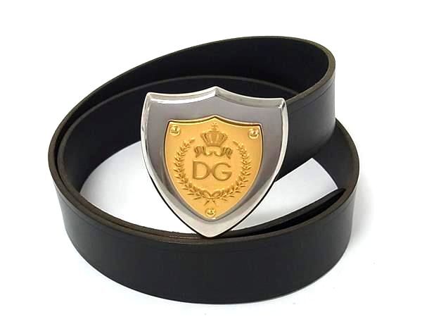1円 ■美品■ DOLCE&GABBANA ドルチェ&ガッバーナ レザー シルバー金具 ベルト 表記サイズ 100cm-40inch メンズ ブラック系 BQ2449拍卖