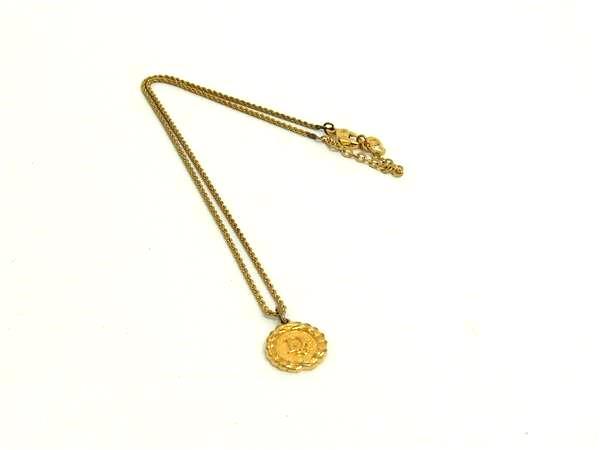 1円 ChristianDior クリスチャンディオール ヴィンテージ ネックレス アクセサリー レディース ゴールド系 BQ2428拍卖