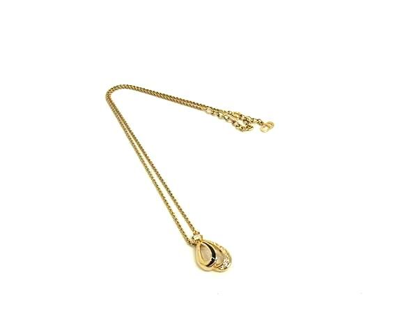 1円 ■美品■ ChristianDior ディオール ヴィンテージ ラインストーン ネックレス ペンダント アクセサリー レディース ゴールド系 GB2322拍卖
