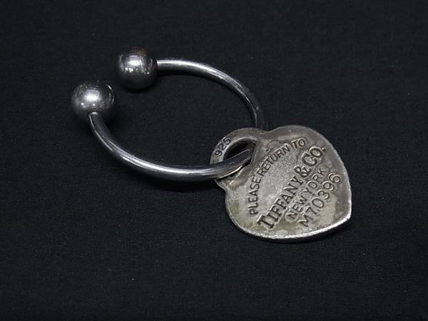 1円 TIFFANY&Co ティファニー リターントゥティファニー ハートタグ SV925 キーリング キーホルダー チャーム シルバー系 FV1443拍卖