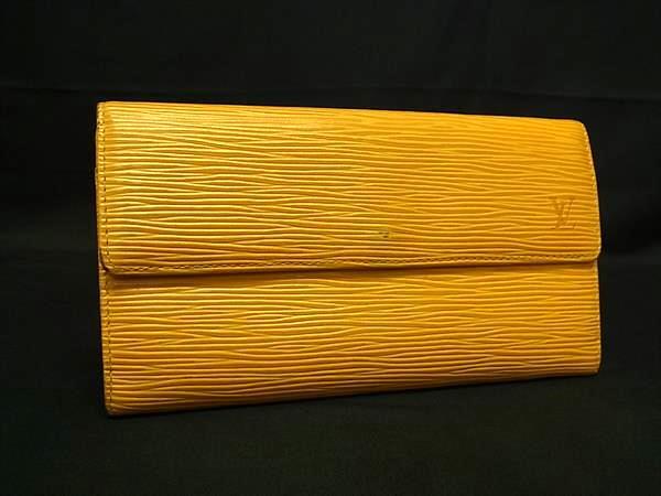 1円 LOUIS VUITTON ルイヴィトン M63579 エピ ポシェット ポルトモネ クレディ 二つ折り 長財布 ウォレット タッシリイエロー BQ2221拍卖