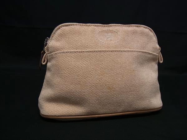 1円 ■美品■ HERMES エルメス ボリードポーチPM トワルアッシュ シルバー金具 マルチポーチ マルチケース 小物入れ オレンジ系 BQ2356拍卖