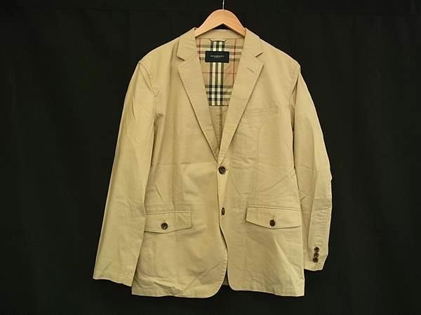 1円 BURBERRY バーバリー コットン×ポリウレタン ジャケット アウター 上着 表記サイズ L 洋服 メンズ ベージュ系 BP5756拍卖
