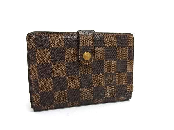 1円 LOUIS VUITTON ルイヴィトン N61663 ダミエ ポルトフォイユ ヴィエノワ がま口 二つ折り 財布 ウォレット ブラウン系 GB2280拍卖