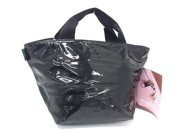 1円 ■美品■ Herve Chapelier エルベシャプリエ 舟形トート パテントレザー ハンドバッグ トート レディース メンズ ブラック系 BQ1800拍卖