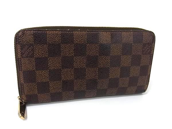 1円 LOUIS VUITTON ルイヴィトン N60015 ダミエ ジッピーウォレット ラウンドファスナー 長財布 小銭入れ 札入れ ブラウン系 FT2070拍卖
