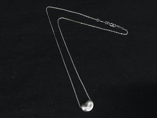 1円 ■美品■ TIFFANY&Co ティファニー エルサペレッティ ビーン SV925 ネックレス ペンダント アクセサリー シルバー系 FP6074拍卖