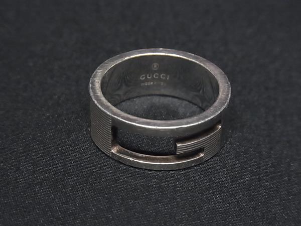 1円 GUCCI グッチ ブランデッドG SV925 リング 指輪 アクセサリー 表記サイズ15 (約14号) メンズ レディース シルバー系 GB2306拍卖