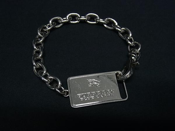 1円 BURBERRY バーバリーブルーレーベル ブレスレット アクセサリー メンズ シルバー系 BM9819拍卖
