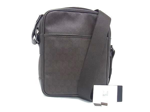 1円 ■美品■ dunhill ダンヒル ウィンザー PVC クロスボディ ショルダーバッグ 斜め掛け レディース ブラウン系 BR0790拍卖