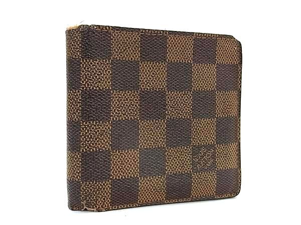 LOUIS VUITTON ルイヴィトン N61665 ダミエ ポルトビエ カルトクレディ モネ 二つ折り 財布 ウォレット ブラウン系 DI7773拍卖