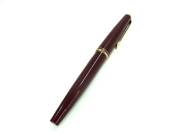 ■美品■ MONT BLANC モンブラン 万年筆 筆記用具 文房具 ステーショナリー レディース メンズ ボルドー系 DK8507拍卖