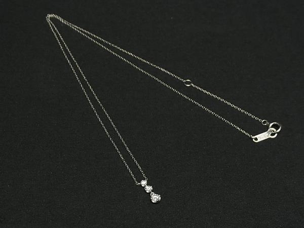 1円 ■美品■ 4℃ ヨンドシー プラチナ Pt850 ダイヤモンド 総重量約1.59g ネックレス ペンダント アクセサリー シルバー系 DB3136拍卖