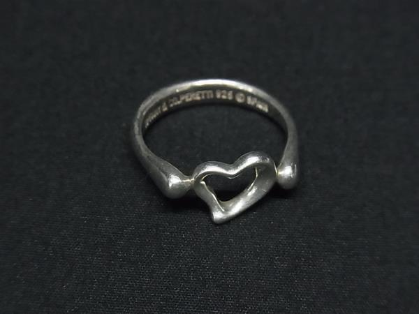 1円 TIFFANY&Co ティファニー エルサペレッティ オープンハート SV925 リング 指輪 アクセサリー 約9号 レディース シルバー系 FV1574拍卖