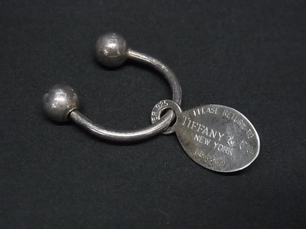 1円 TIFFANY&Co ティファニー リターント SV925 オーバル キーリング キーホルダー ペンダントトップ レディース シルバー系 FV1592拍卖
