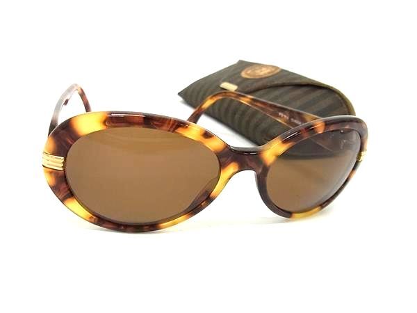 1円 ■極美品■ FENDI フェンディ FS 114 CLASSIC TORTOISE 140 べっ甲調 サングラス メガネ 眼鏡 レディース ブラウン系 FU4020拍卖