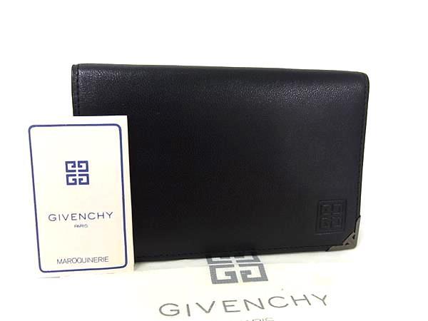 1円 ■美品■ GIVENCHY ジバンシィ レザー カードケース カード入れ 名刺入れ メンズ レディース ブラック系 FP8133拍卖
