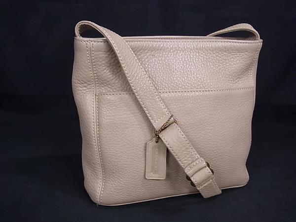 1円 ■美品■ COACH コーチ 4924 レザー クロスボディ ショルダーバッグ 斜め掛け 肩掛けかばん レディース ベージュ系 BQ1860拍卖