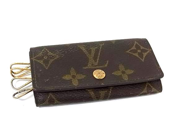1円 LOUIS VUITTON ルイヴィトン M62631 モノグラム ミュルティクレ4 4連 キーケース 鍵入れ メンズ レディース ブラウン系 FP8200拍卖