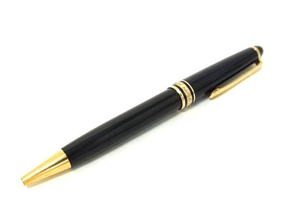 1円 ■美品■ MONT BLANC モンブラン マイスターシュテュック ボールペン 筆記用具 文房具 ステーショナリー ブラック系 FP8317拍卖