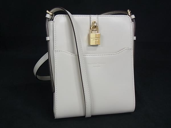 1円 ■美品■ Samantha Thavasa サマンサタバサ レザー クロスボディ ショルダーバッグ ポシェット レディース アイボリー系 GB2404拍卖