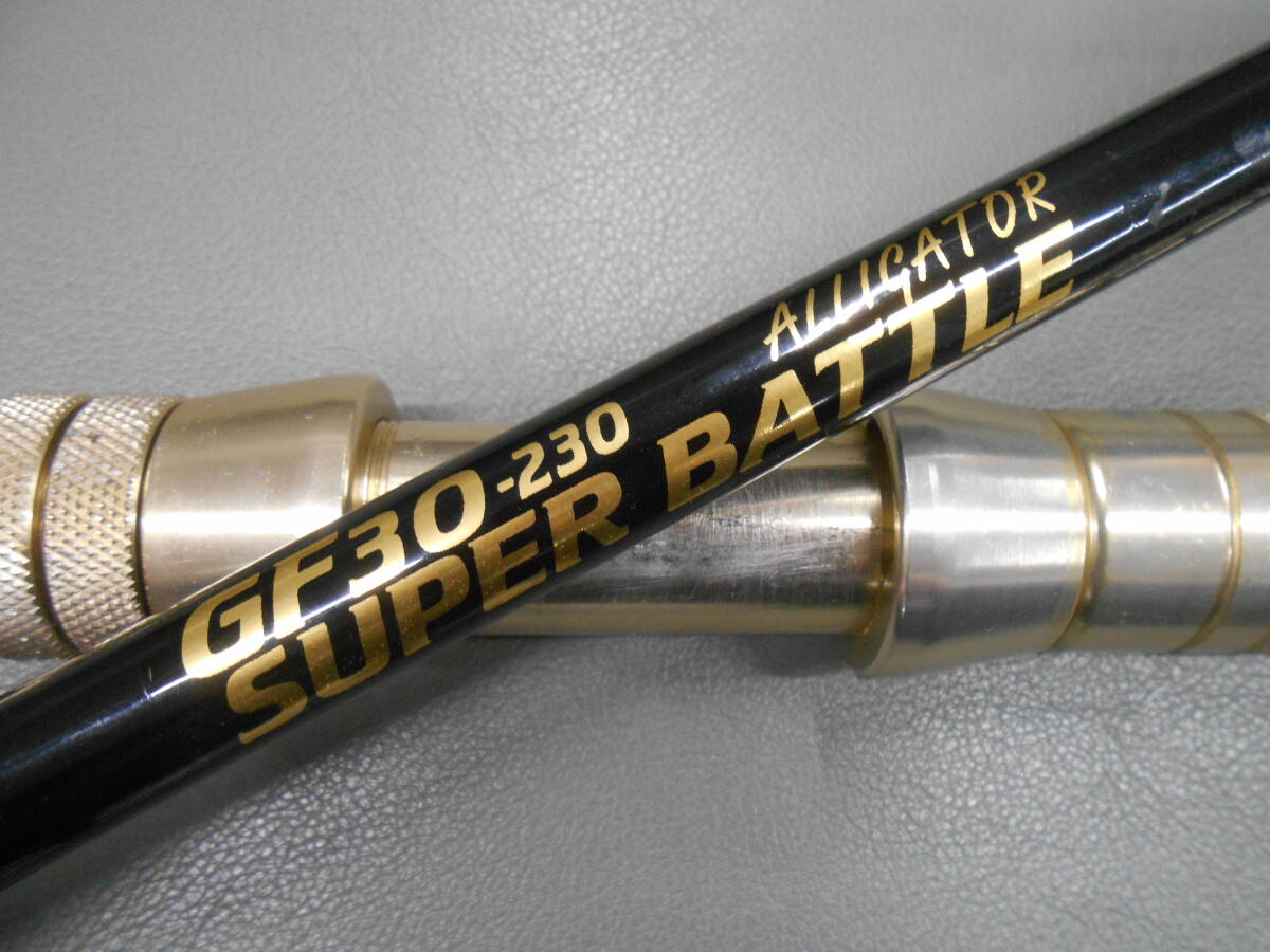 アリゲーター技研名竿 船大物竿 スーパーバトル GF30-230 中古のお品です。クエ、カンパチ、ヒラマサ、キハダ等に最適。拍卖