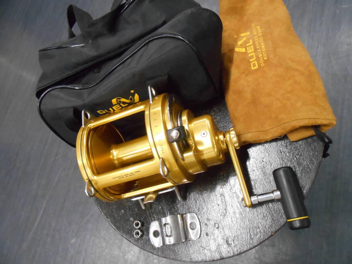 デュエル名機 トローリングリール 9/0ゴールド 2スピード とても綺麗なお品です。カジキ、マグロ、クエ、ガーラ狙いに最適。拍卖