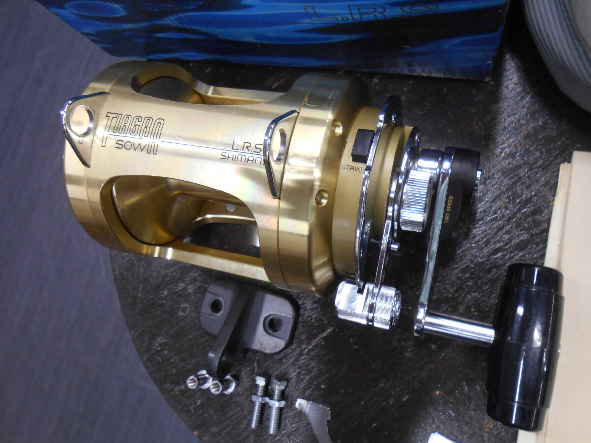 シマノ名機 トローリングリール ティアグラ50WLRS 2スピード 綺麗なお品です。カジキ、マグロ、カンナギ、モロコ等船大物釣りに最適。拍卖