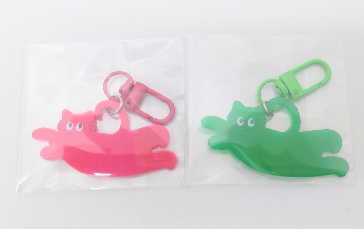 猫柄 猫雑貨 猫グッズ チャーム 2個セット キーホルダー キーチャーム ねこ キャット cat拍卖