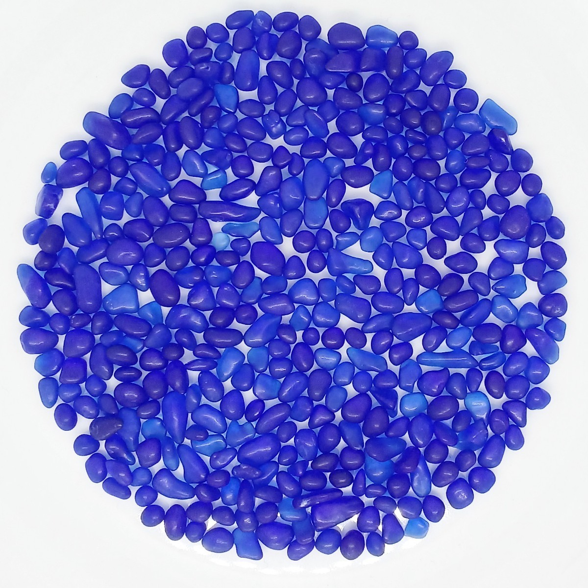 シーグラス フロストガラス粒コバルトブルー 約50グラム拍卖