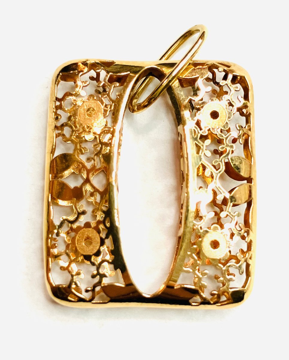 K18 ゴールド スクエア ITALY製 デザイン ペンダントトップ qoj.ZOD06拍卖